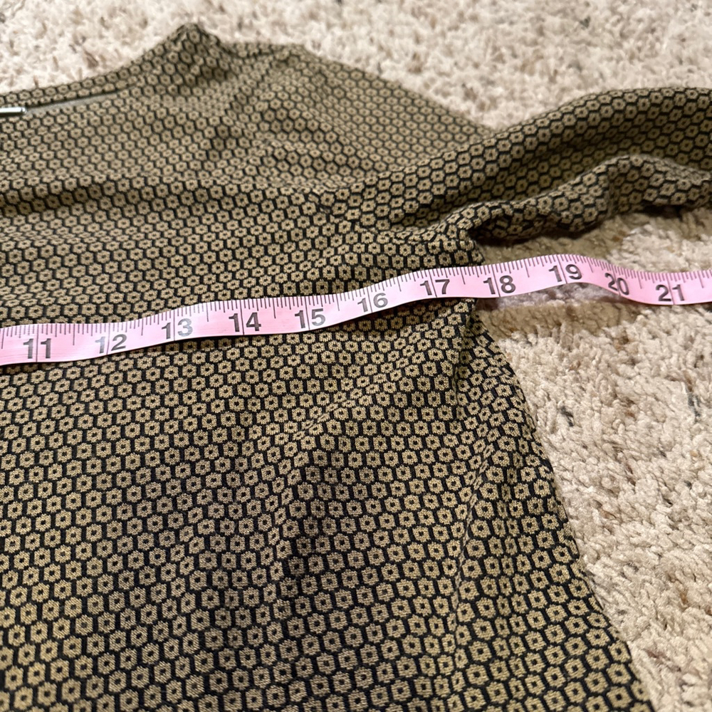 Women's J.Jill XS Brown & Black Geometric Long Sleeve Tee with pockets - Picture 4 of 8